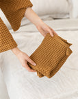 Set of linen waffle robes with towels - Linen Couture Boutique