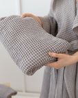 Set of linen waffle towels and robes with hoodie - Linen Couture Boutique