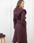 Set of linen waffle towels and robes with hoodie - Linen Couture Boutique