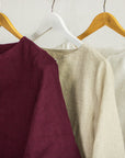 Dark Plum linen oversize top - Linen Couture