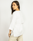 Dark Plum linen oversize top - Linen Couture
