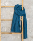 Dark Sea Blue scarf - Linen Couture