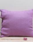 Deep Rose linen pillowcase with ties - Linen Couture