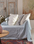 Deep Rose linen pillowcase with ties - Linen Couture