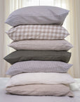 Grey linen pillowcase with envelope closure - Linen Couture