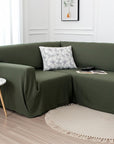 Natural Baby Blue Linen Sofa Cover: Stonewashed European Linen Slipcover