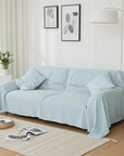 White Linen Couch Cover: Handmade Stonewashed European Linen Slipcover