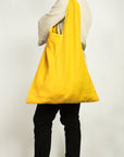 Lemon linen triangle bag - Linen Couture