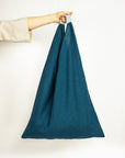 Lemon linen triangle bag - Linen Couture