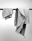 Light Grey linen waffle towels set - Linen Couture