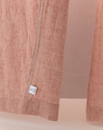 Melange Burgundy linen curtain with grommets - Linen Couture