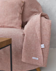 Moss Green linen couch cover - Linen Couture