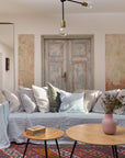 Moss Green linen couch cover - Linen Couture
