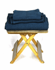 Navy Blue linen waffle towels set - Linen Couture