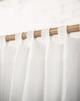 Night Blue linen curtain with tabs - Linen Couture