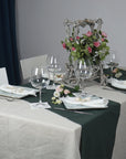 Pale Pink linen table cloth - Linen Couture