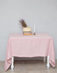 Pale Pink linen table cloth - Linen Couture