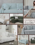 White Linen Couch Cover: Handmade Stonewashed European Linen Slipcover