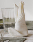 Light pink linen placemats set