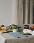 Light pink linen placemats set
