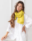 Reddish brown linen scarf - Linen Couture