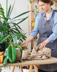 Reversible double cloth Linen Apron with Pockets - Linen Couture