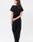 Striped Dark Grey linen / Natural Linen Pajama set / Linen loungewear / Linen sleepwear - Linen Couture