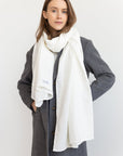 White linen scarf - Linen Couture