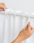 Snow White and Natural Light linen curtains with tape, two tones - Linen Couture Boutique