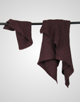 Plum linen waffle towel - Linen Couture Boutique