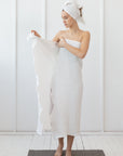 White linen waffle towels set - Linen Couture Boutique
