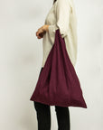 White linen triangle bag - Linen Couture Boutique