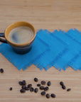 Set of softened linen coasters with tassels - Linen Couture