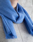 Sky Blue linen scarf - Linen Couture Boutique