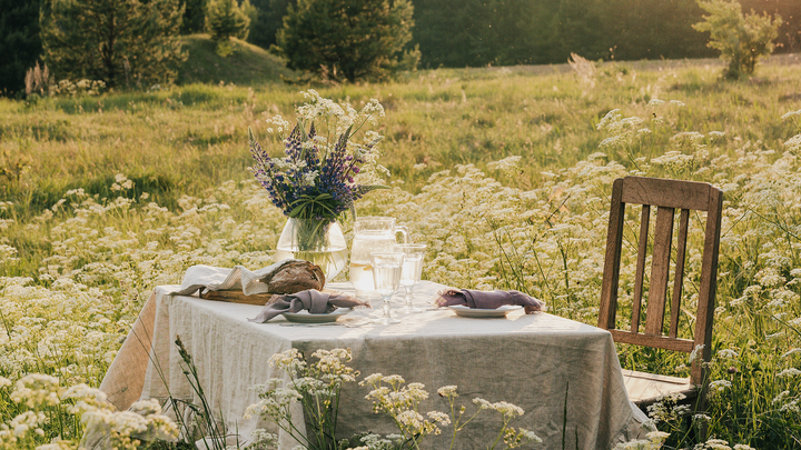 Natural Linen Tablecloth by Linen Couture