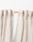 Light Grey linen curtain with multifunctional heading tape - Linen Couture Boutique