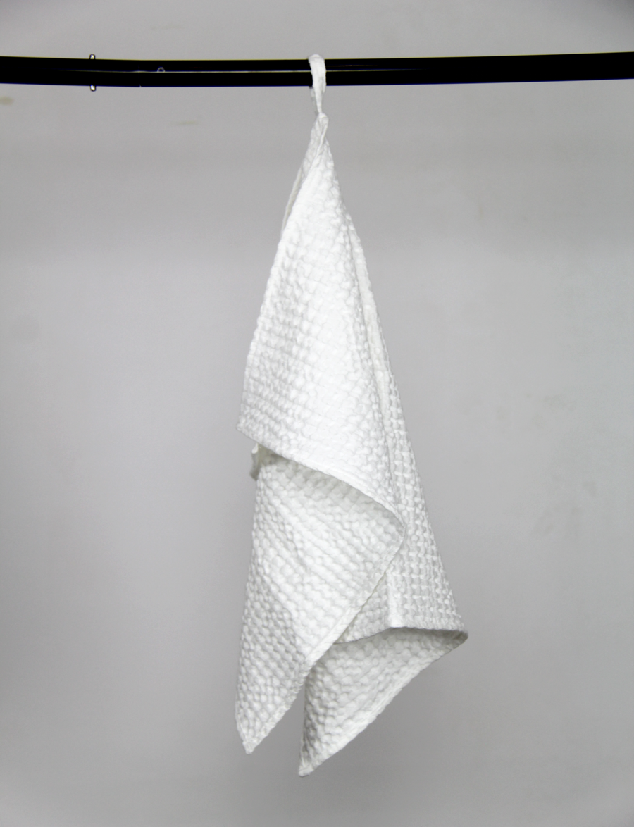White linen waffle towels set - Linen Couture Boutique