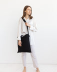 Black crossbody linen bag - Linen Couture Boutique