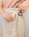 Lemon linen waist apron - Linen Couture Boutique