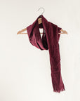 Deep Rose linen scarf - Linen Couture Boutique