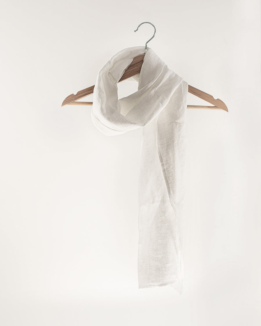 White linen scarf - Linen Couture Boutique
