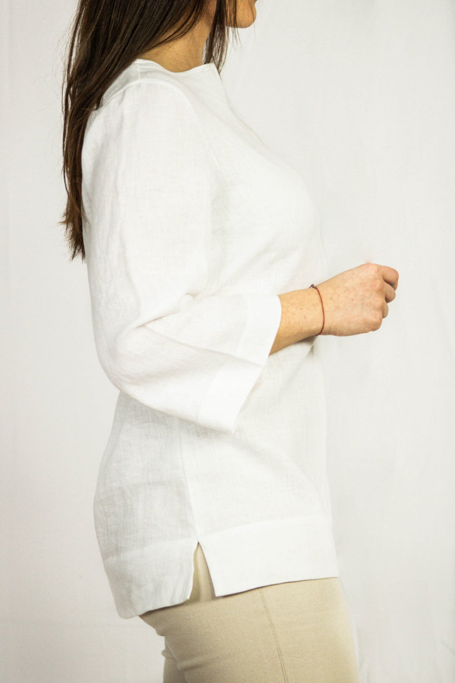 Dark Plum linen oversize top - Linen Couture