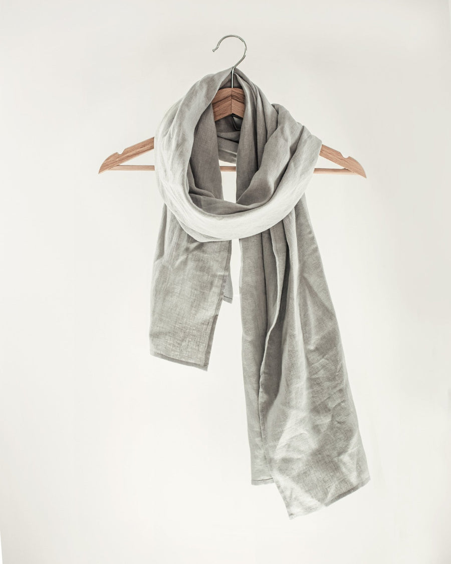 Dark Plum linen scarf - Linen Couture