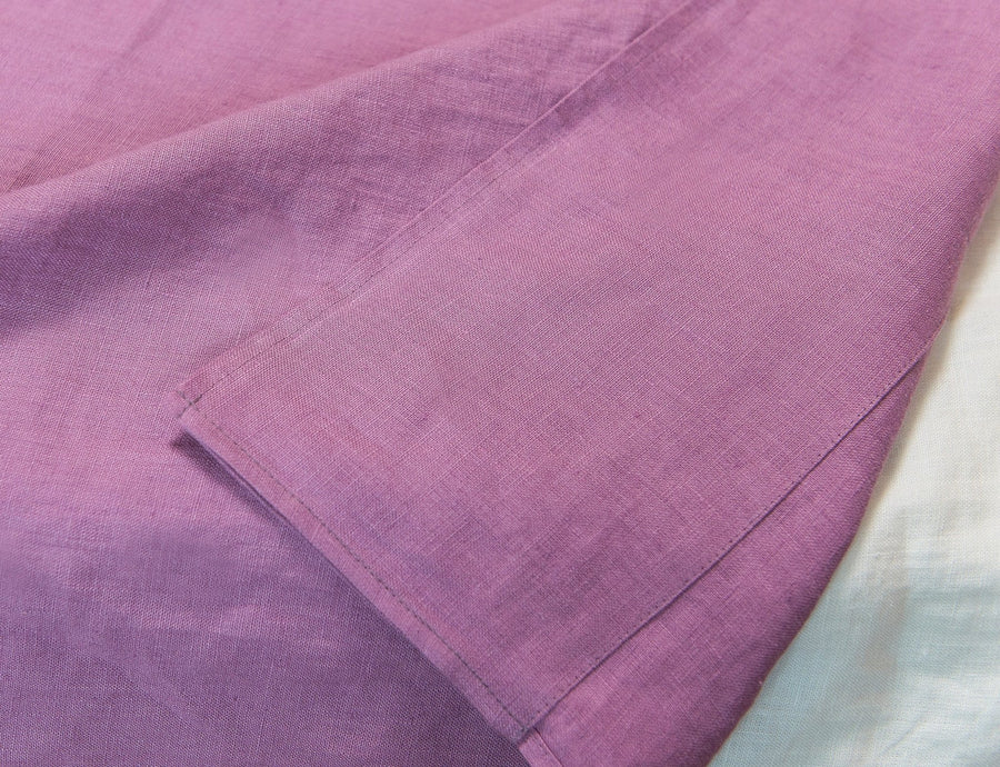 Deep Rose linen bed throw - Linen Couture