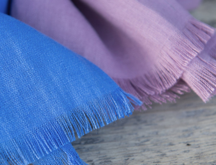 Deep Rose linen scarf - Linen Couture