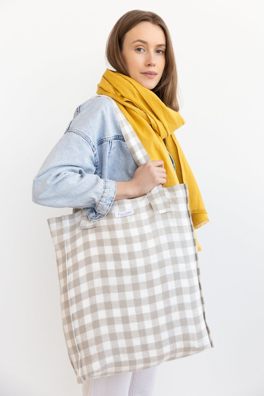 Honey linen scarf - Linen Couture