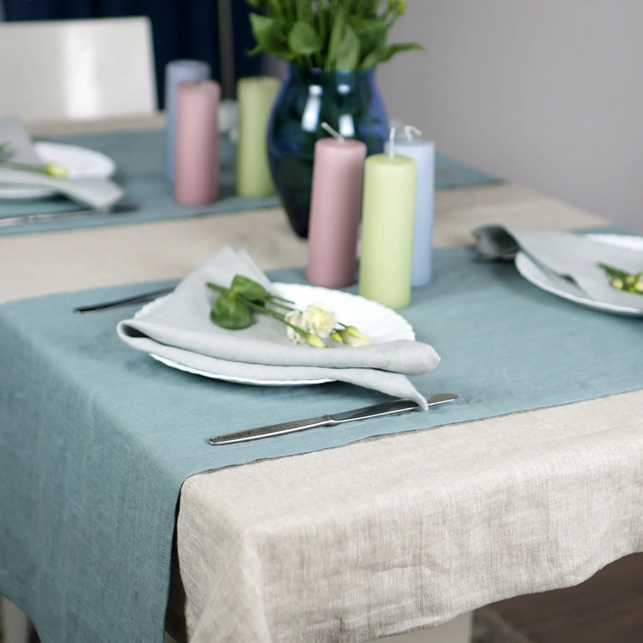 Light Grey linen napkins set - Linen Couture