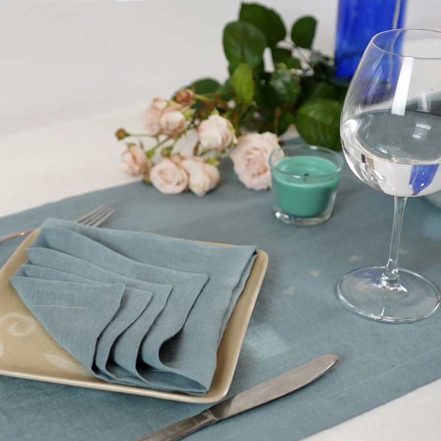 Light Grey linen napkins set - Linen Couture
