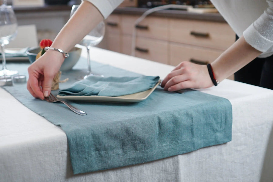 Light Grey linen napkins set - Linen Couture