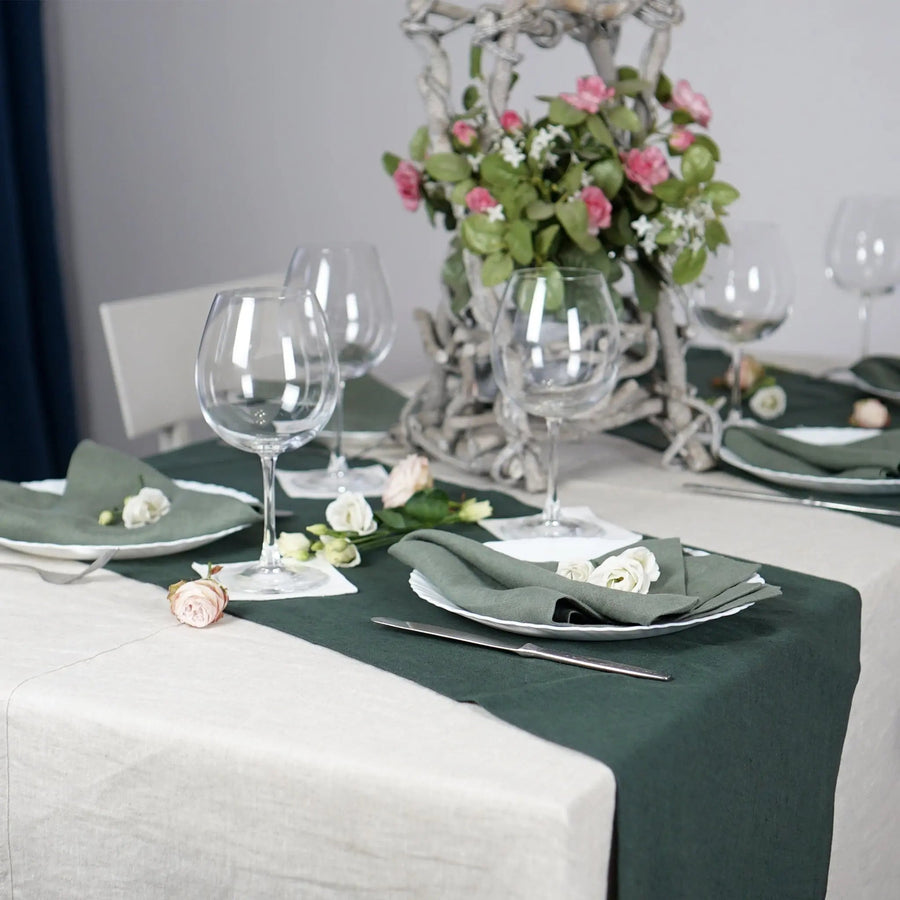 Light Grey linen napkins set - Linen Couture